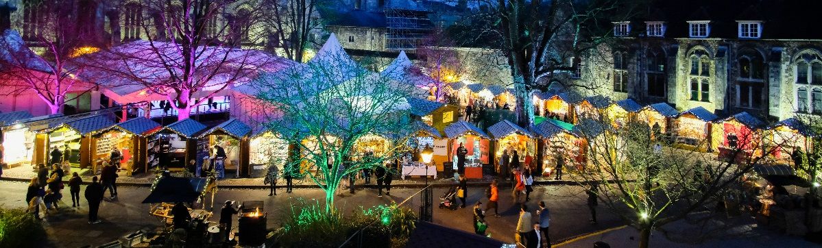 Christmas market and ice rink