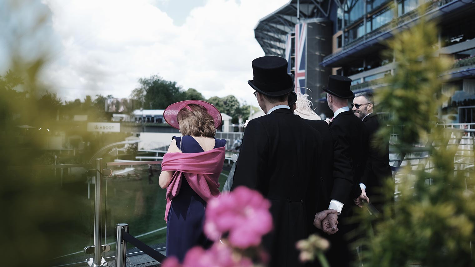 People dressed up at Ascot racecourse