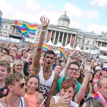 Image of a crowd at London Pride