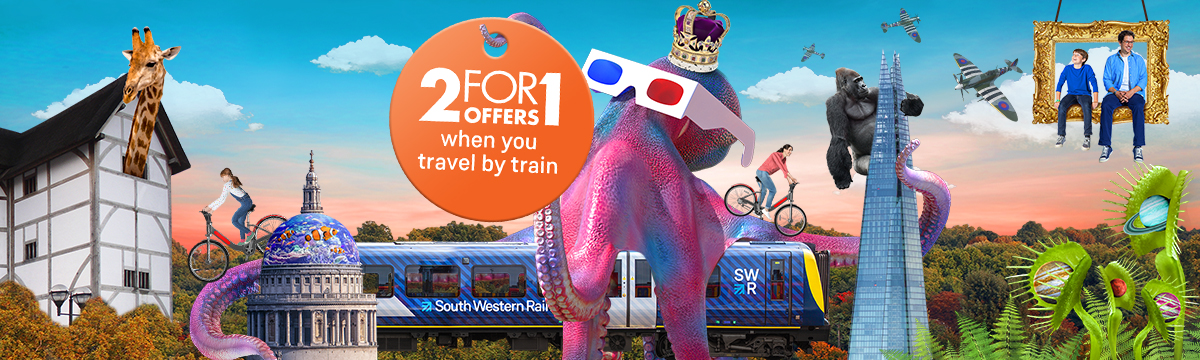 Get 2FOR1 offers when you travel by train