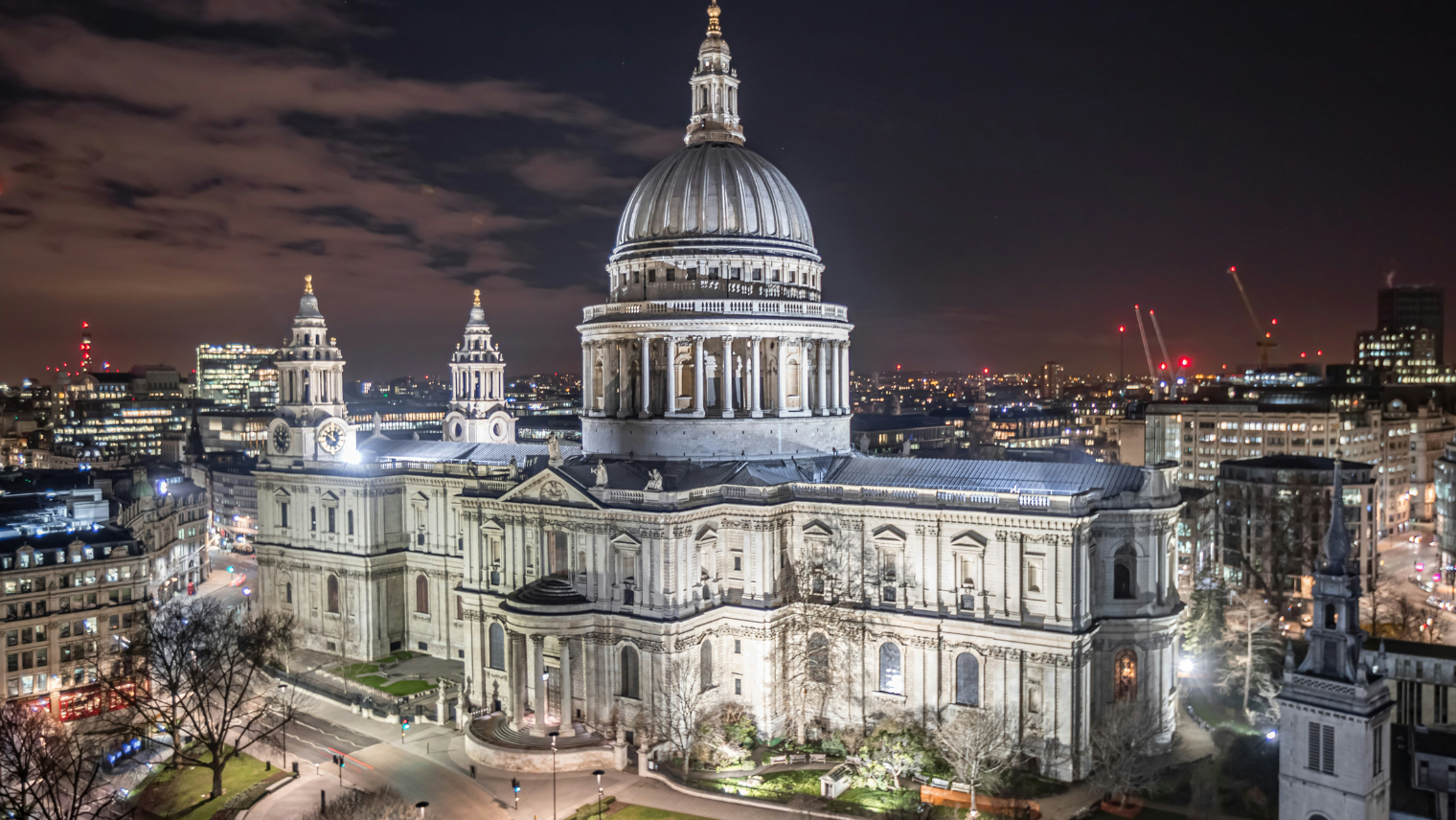 St Paul's Cathedral at night I South Western Railway
