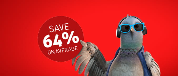 Save 64% on fare tickets