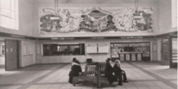 Archive photograph of Richmond station booking hall - South Western Railway