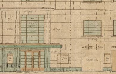An archive drawing showing the WH Smith retail unit at Richmond station. Drawing courtesy of Network Rail Corporate Archive - South Western Railway