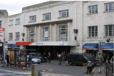 Earlier iteration of the canopy cladding at Richmond station - Stagecoach - South Western Railway