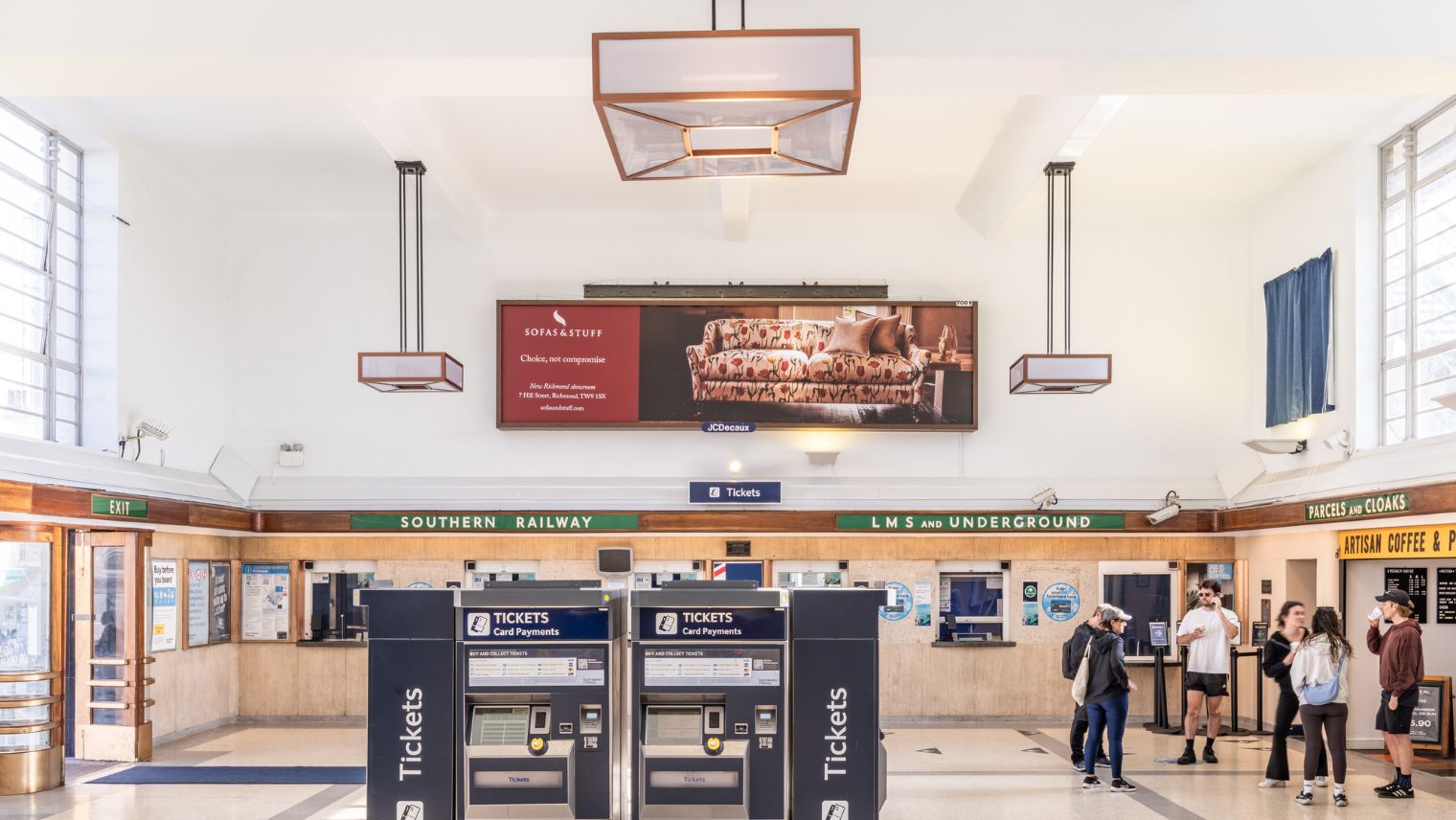 Richmond station booking hall after restoration. Photograph by Nina Carrington - South Western Railway