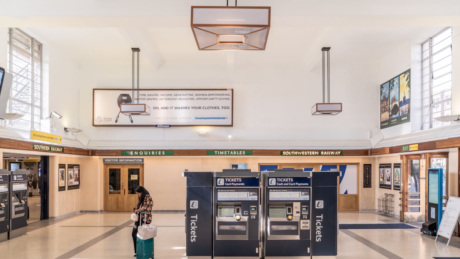 Richmond station booking hall after restoration. Photograph by Nina Carrington - South Western Railway