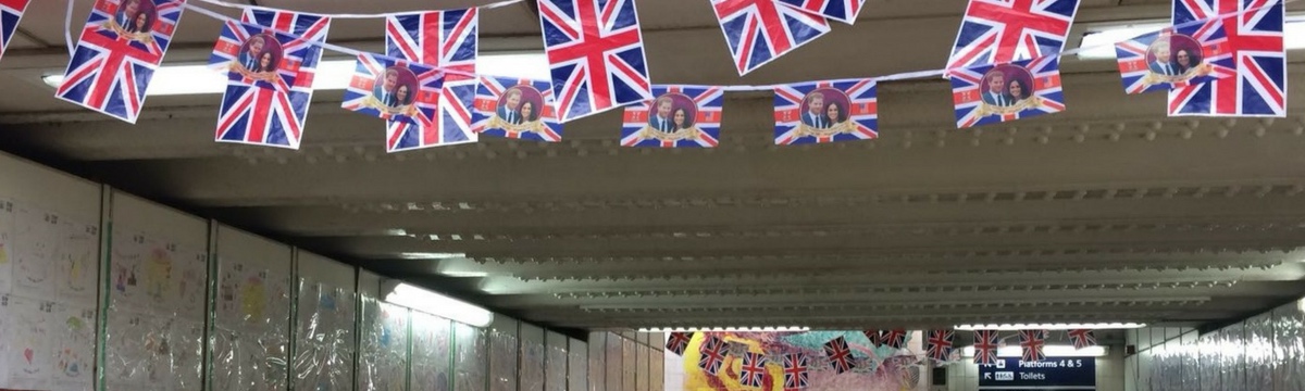 Basingstoke station getting in the mood for Royal Wedding with help from local schools