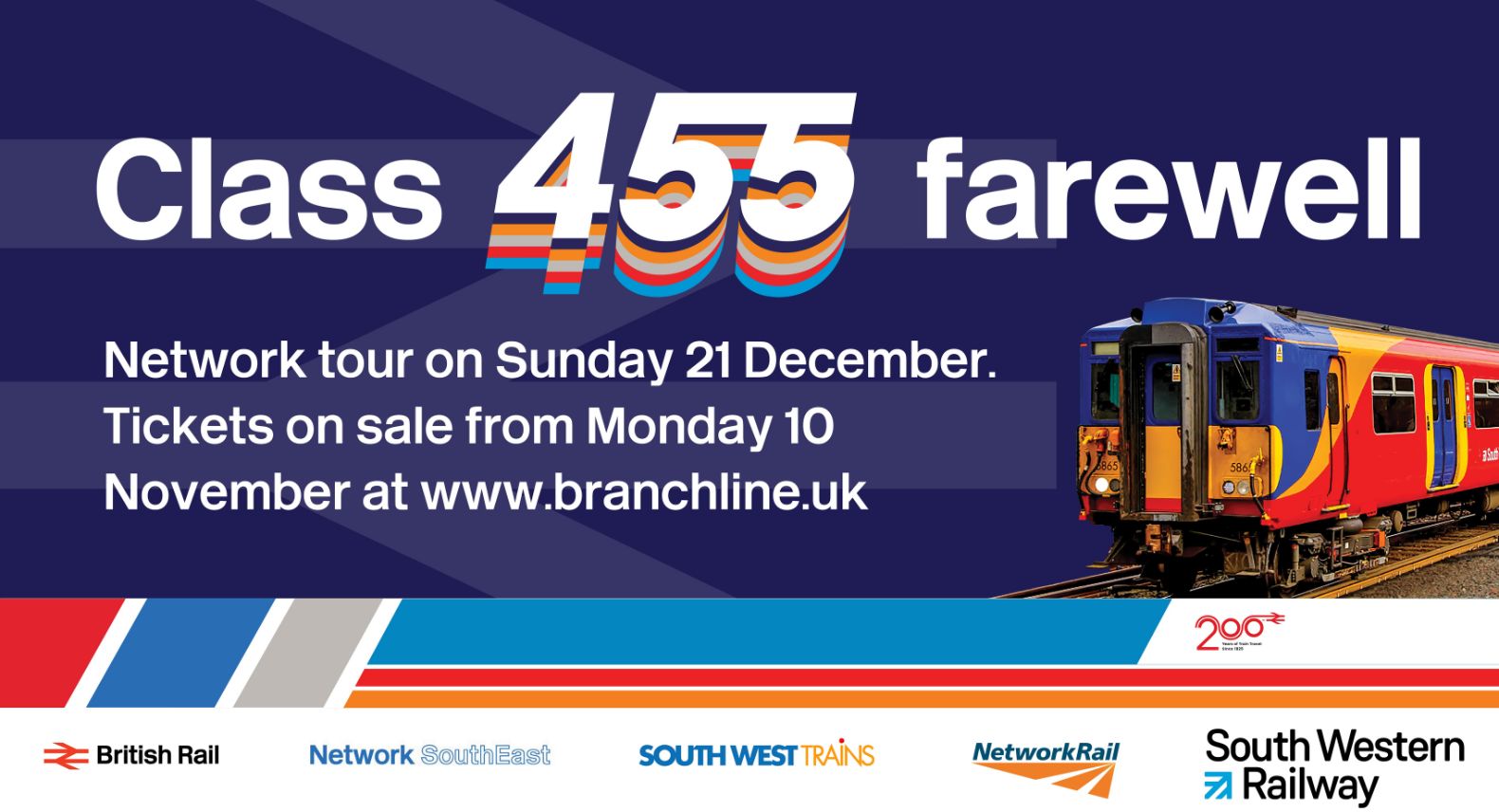 Class 455 Farewell tour details - network tour on Sunday 21 December