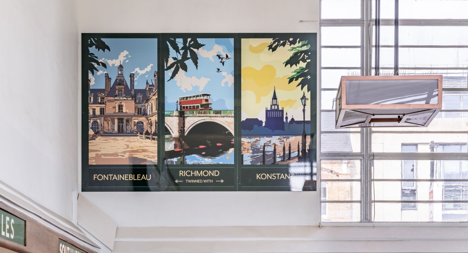 Richmond station refurbished booking hall - wall mural