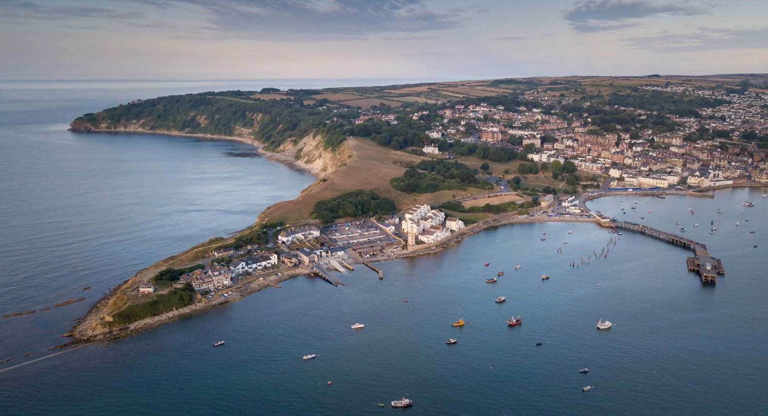 Aerial view of Swanage