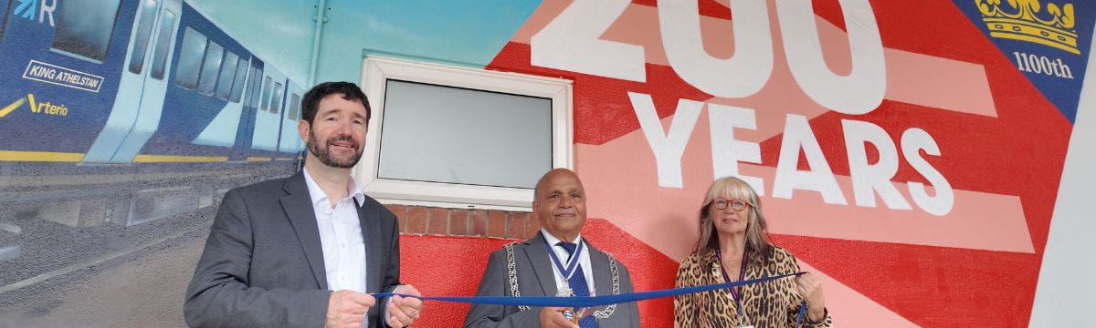 New railway station mural celebrates the rich heritage of Kingston upon Thames