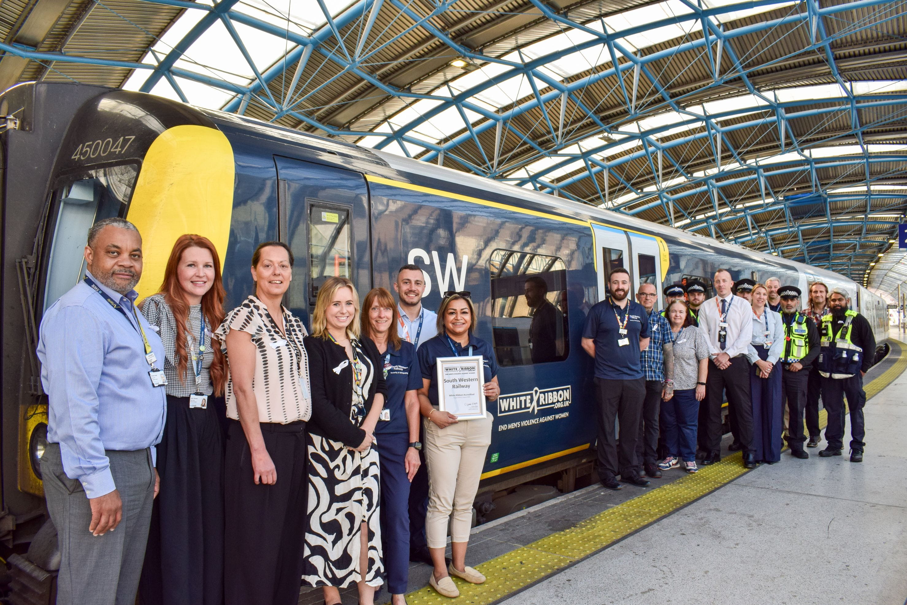 South Western Railway becomes White Ribbon accredited for tackling violence against women and girls