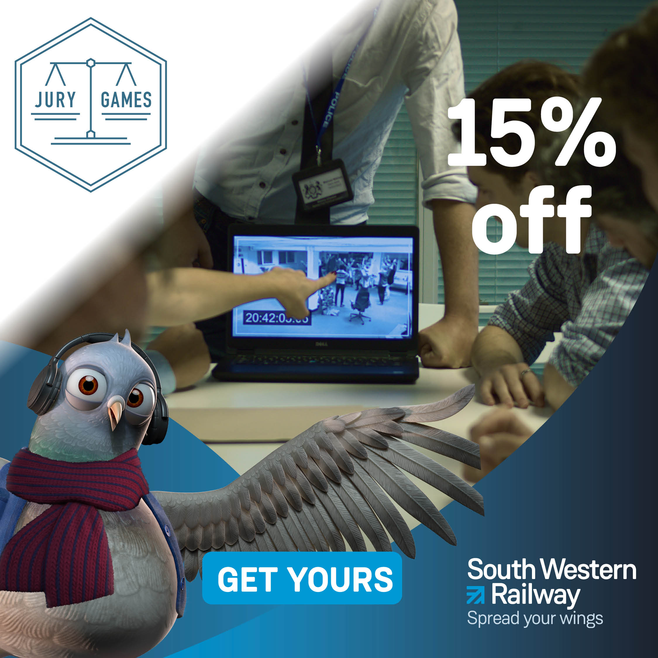 15% off Jury Games with SWR Rewards from South Western Railway