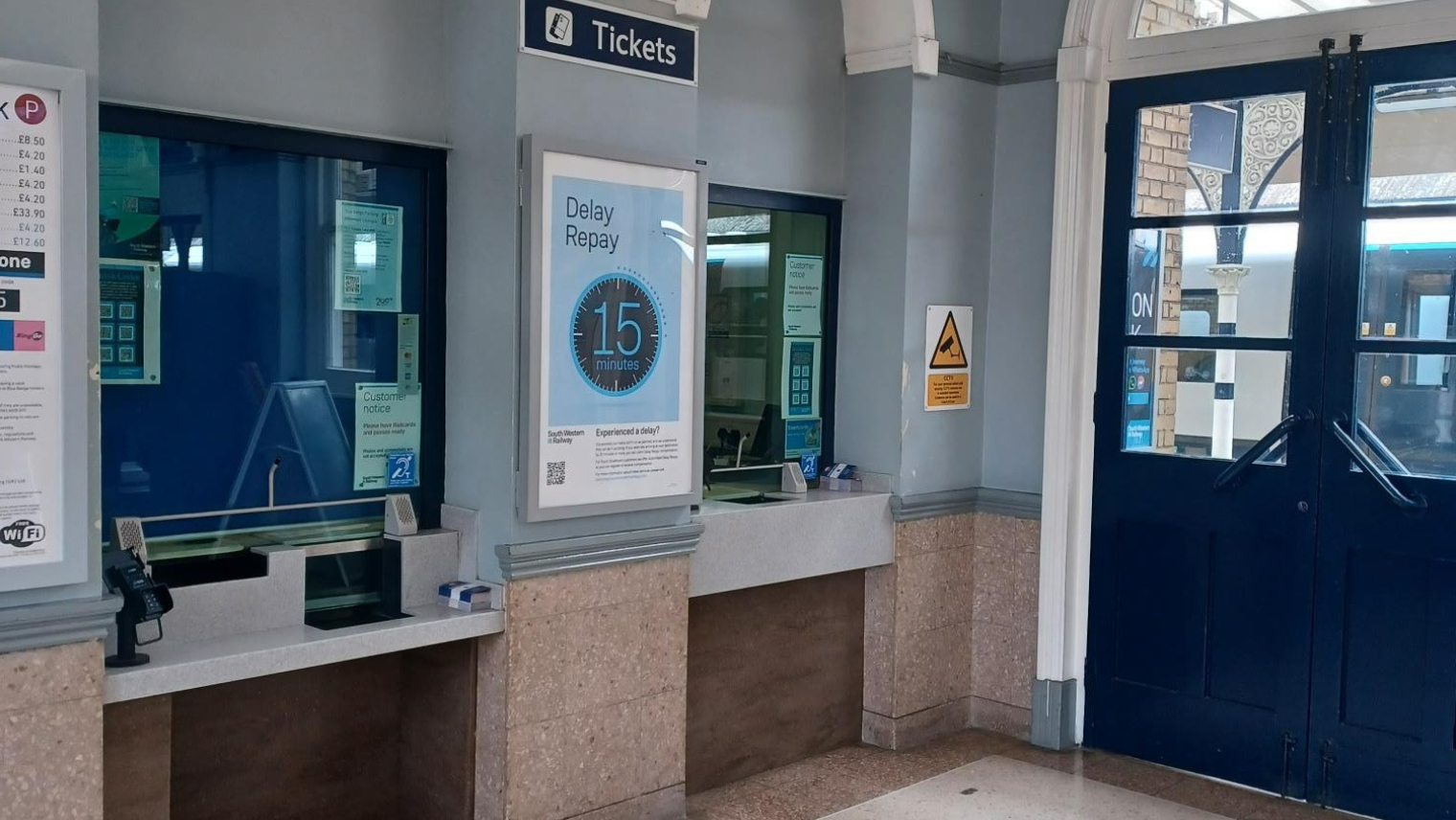 Train station ticket office