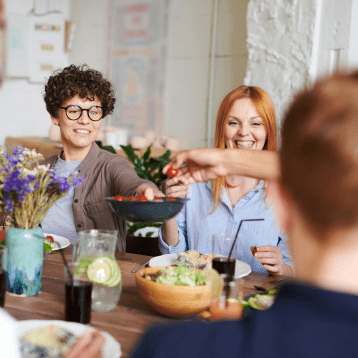 People eating in a restaurant 