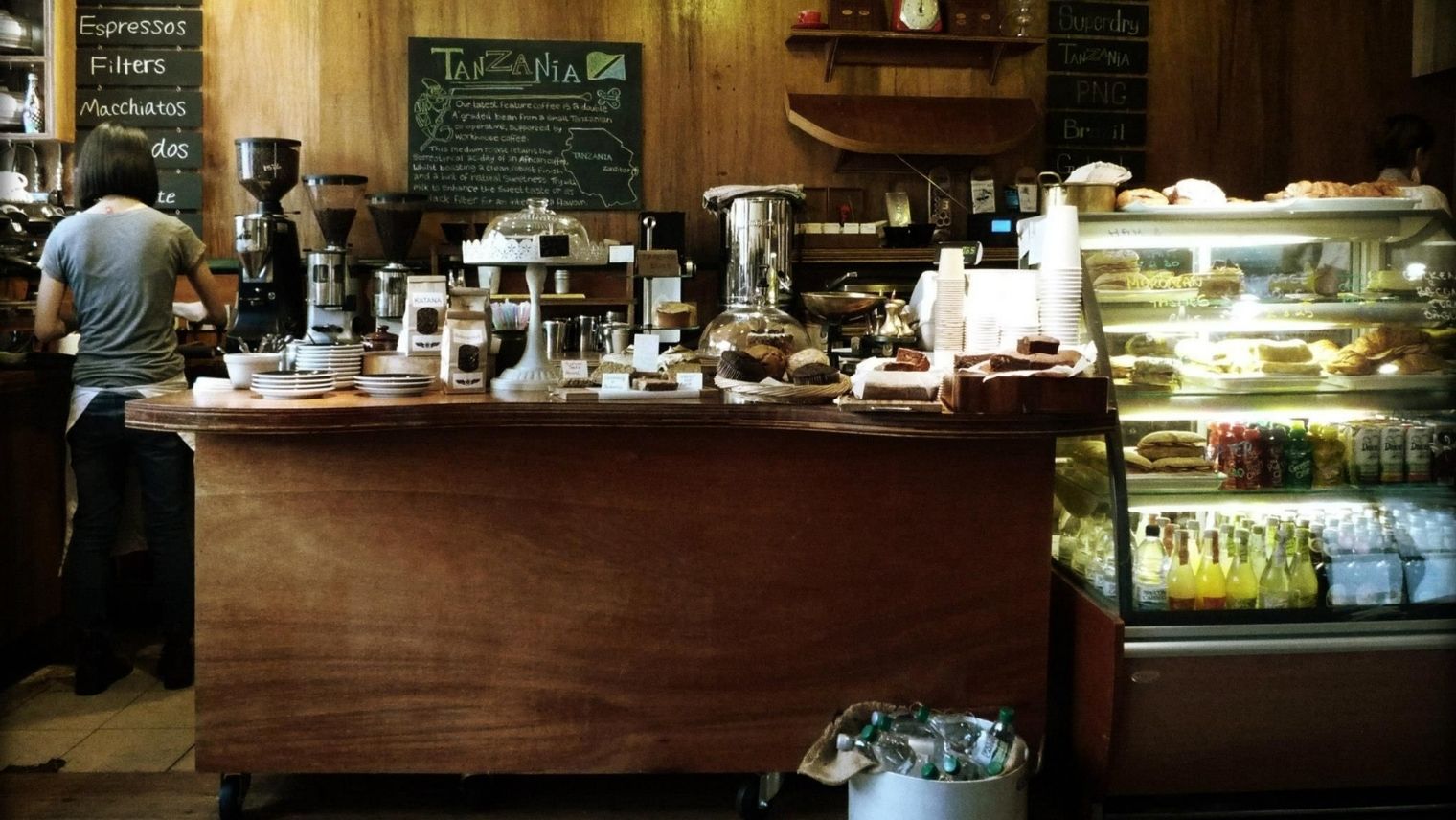 Interior and counter of Workhouse Coffee