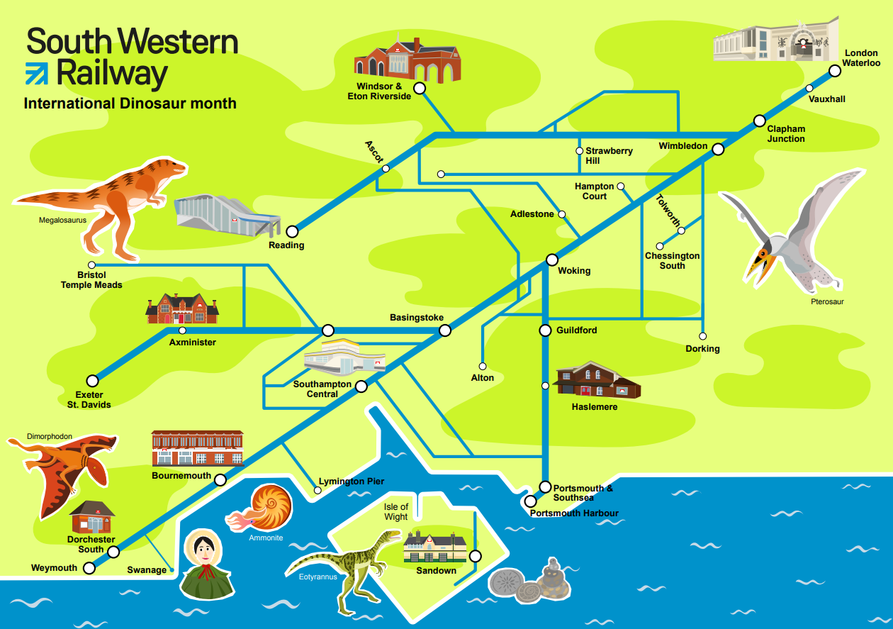 A map of dino-activities on the SWR network
