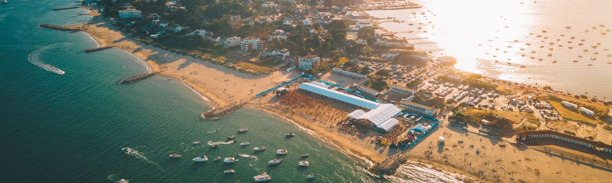 Drone footage of SandFest