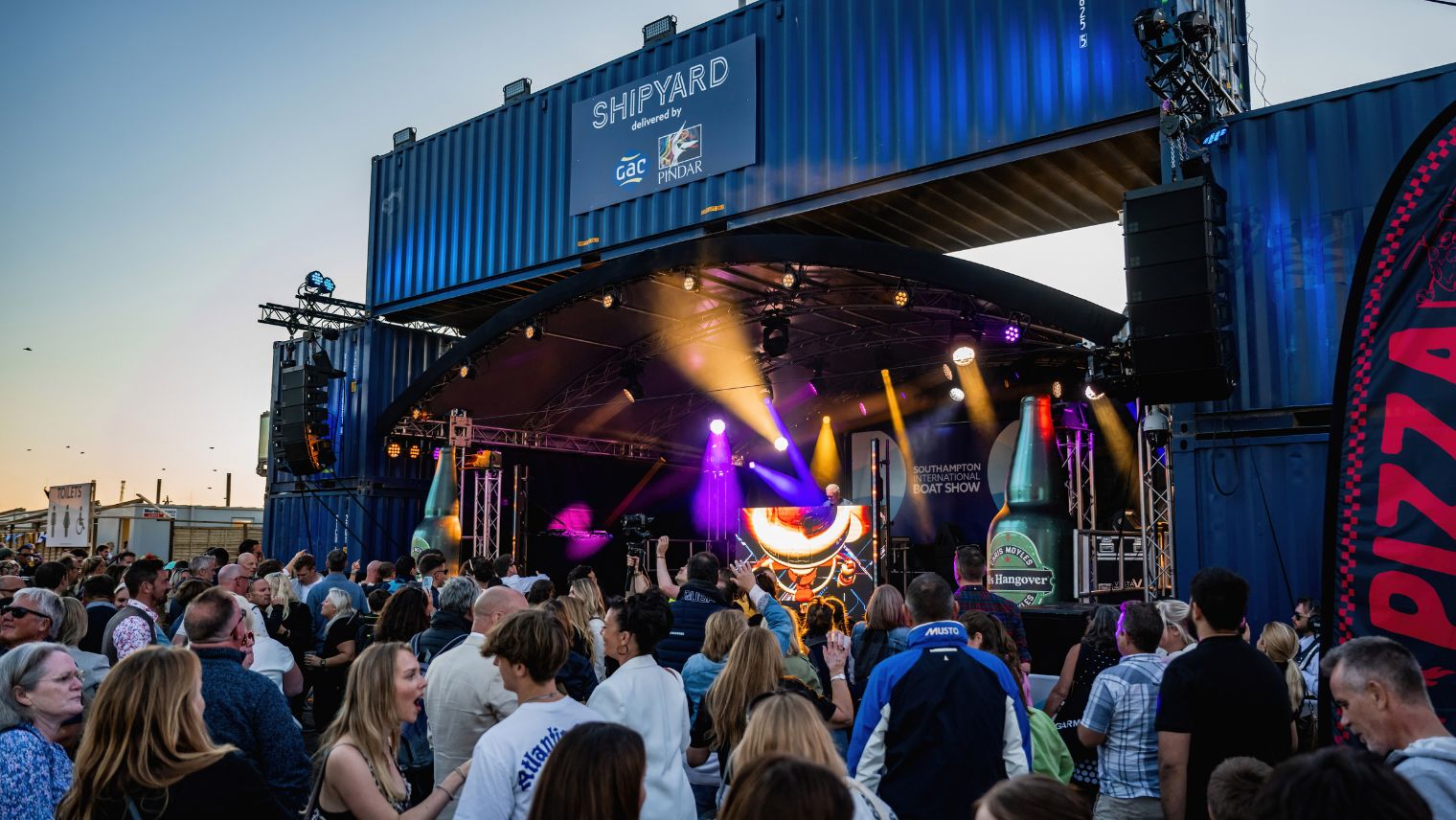 Southampton Boat Show live stage and crowd