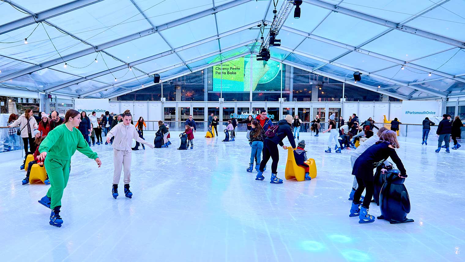 portsmounth ice skating during winter time 