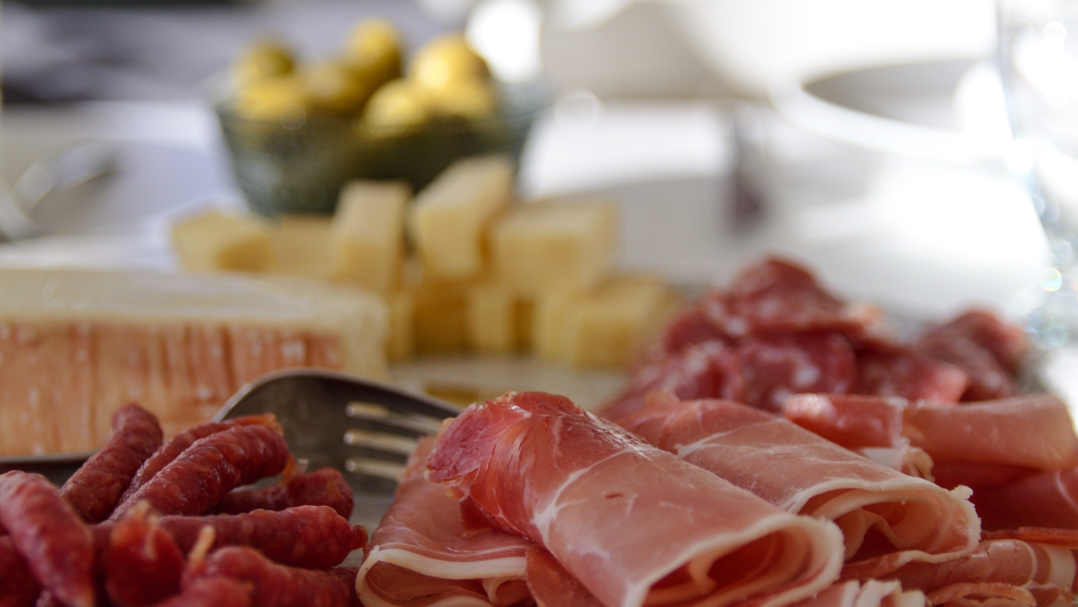 An array of cured meats