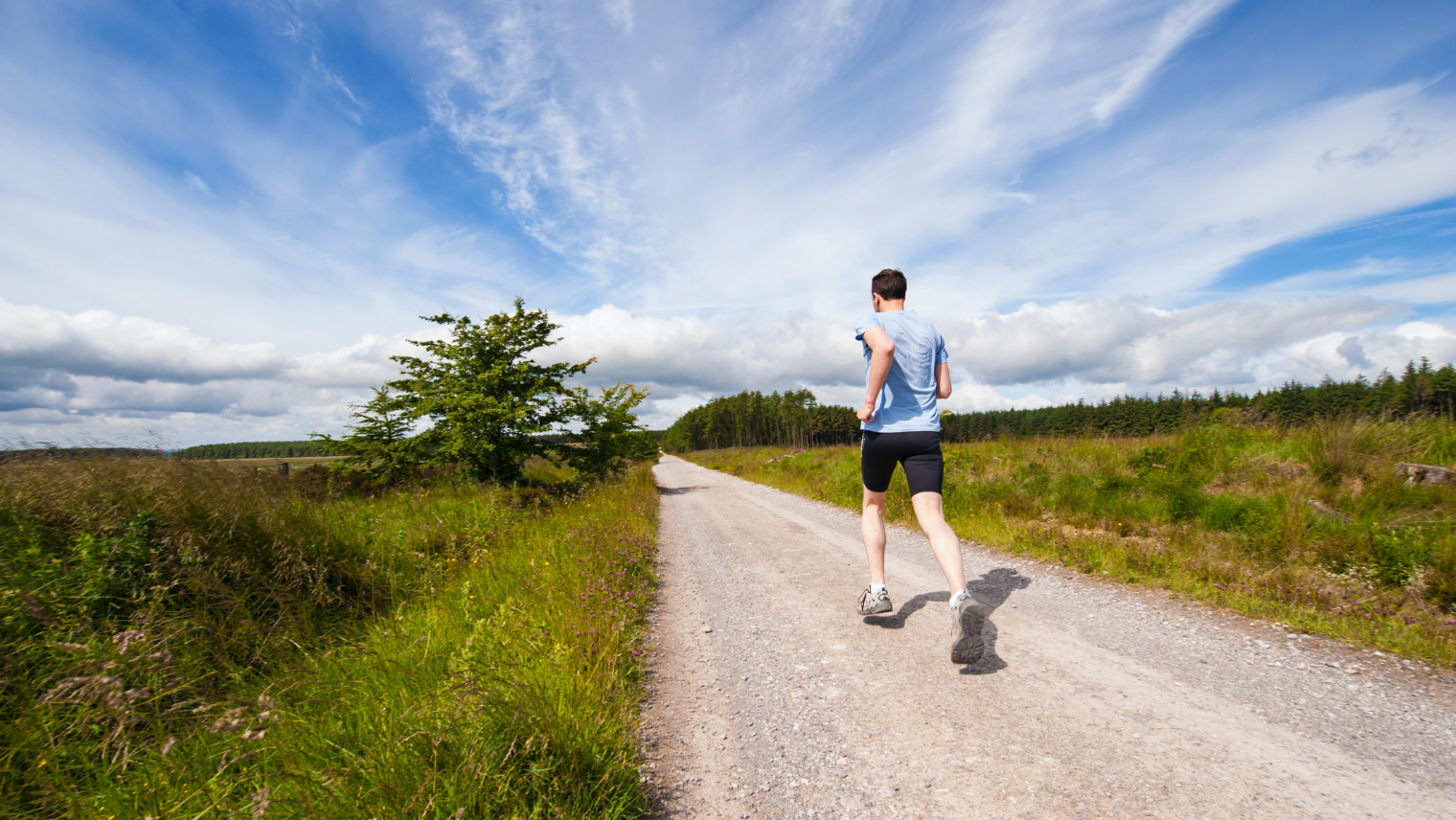 An image of a person running on a path