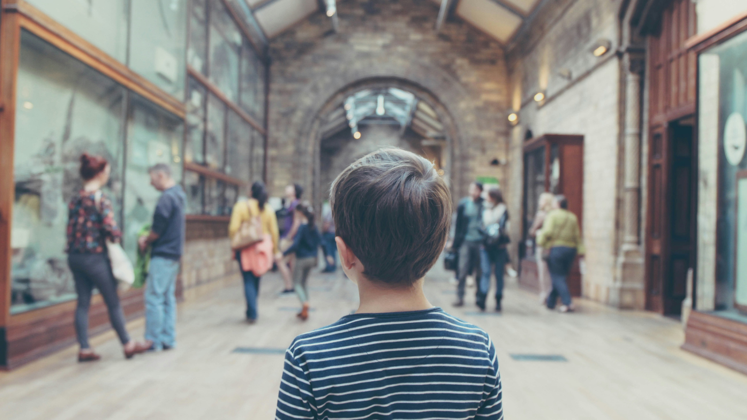 A child at an exhibition