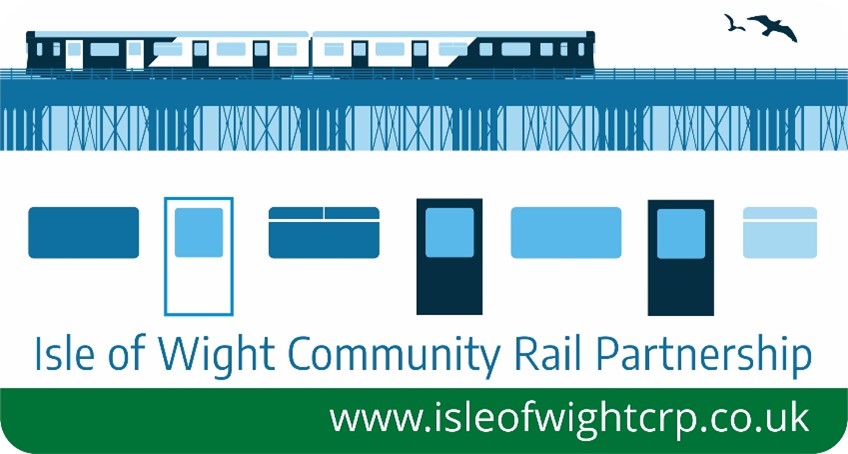 Isle Of Wight Community Rail Partnership with South Western Railway logo