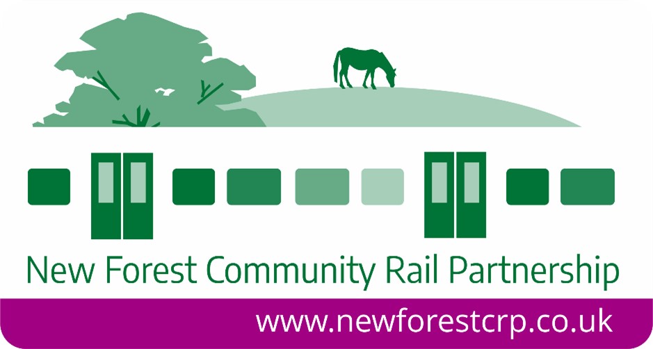 New Forest Community Rail Partnership with South Western Railway logo