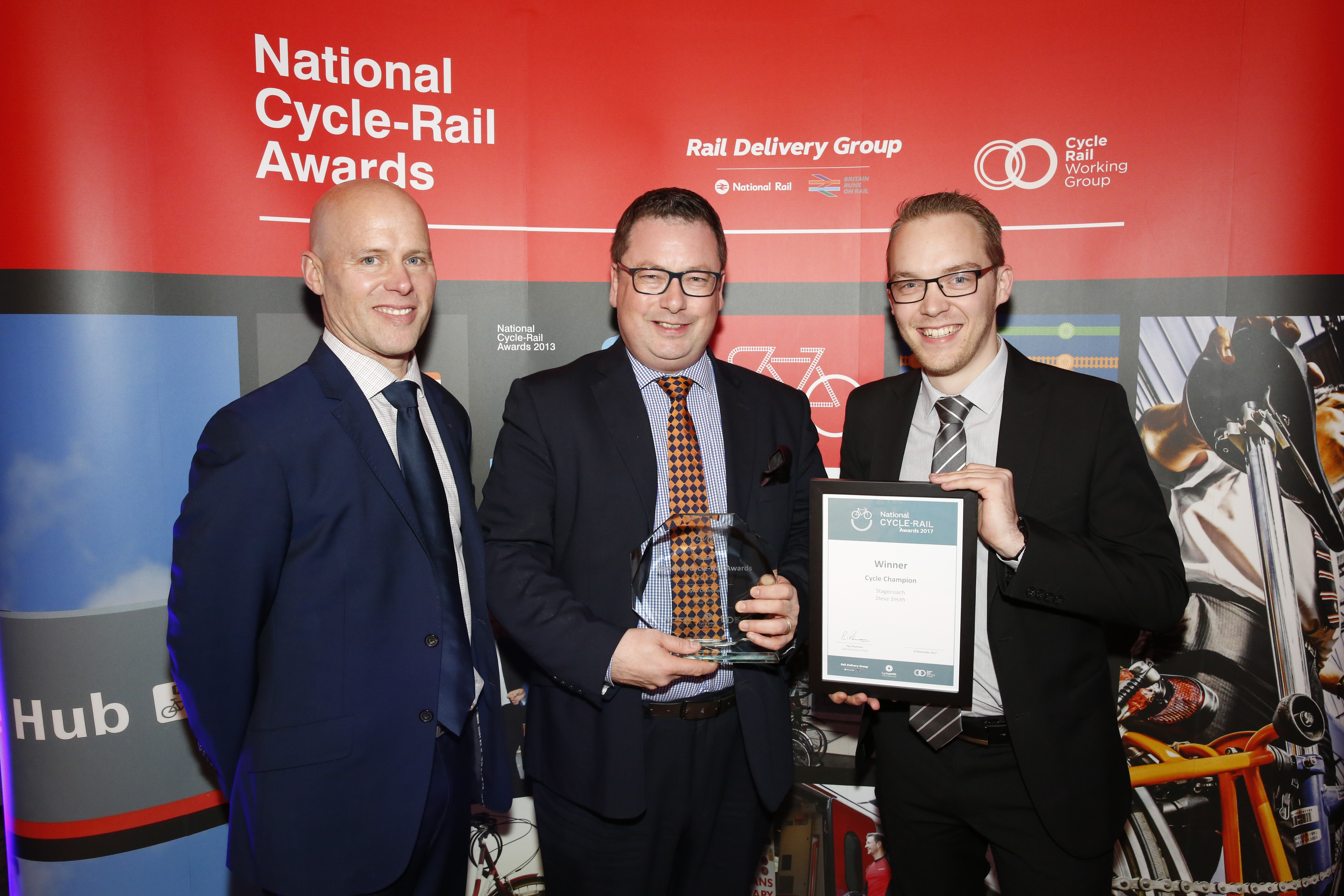 Steve Smith SWR's Development manager accepting an award