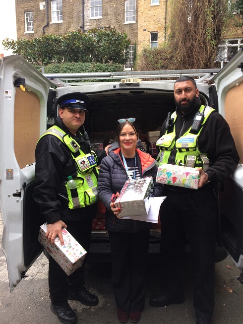 presents being delivered by SWR staff to Club of Aces