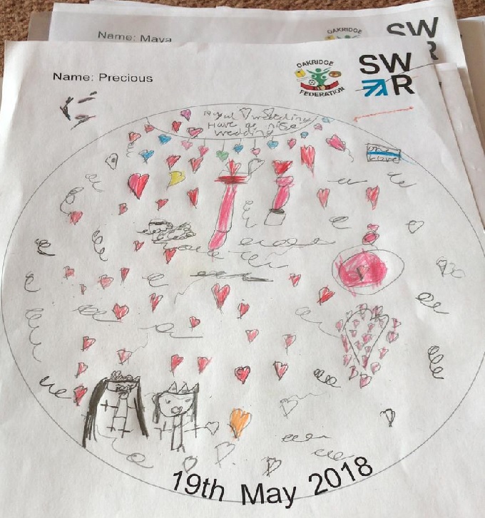 Basingstoke primary school Royal Wedding commemorative plate design by Precious