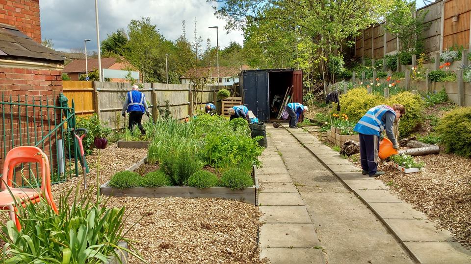 Volunteers working on Woolston Garden Project