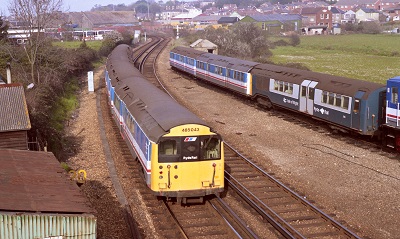 Image with 'Standard Stock' train showing the various liveries