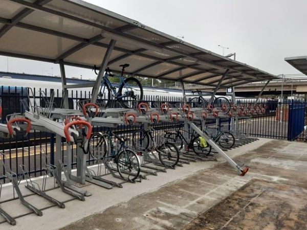 Customers using Weymouth, Dorchester South, Wareham, Parkstone, Bournemouth and Gillingham railway stations will now be able to use more cycle parking spaces - South Western Railway
