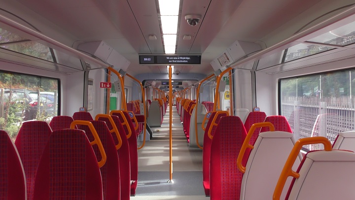 Interior of Class 707 train