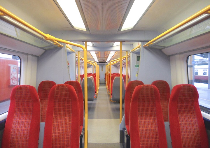 Interior of Class 458 train