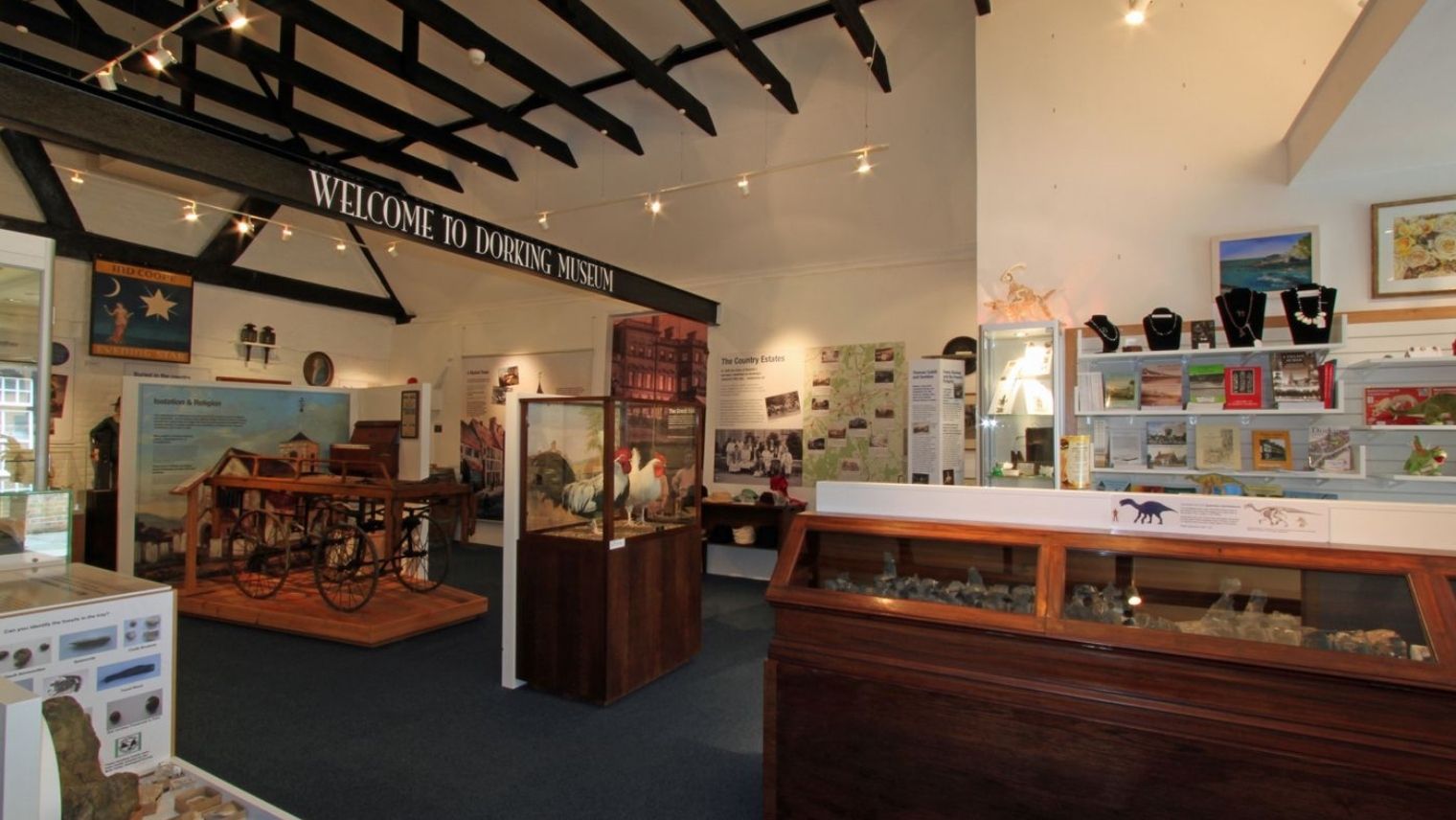Exhibits at the Dorking Museum & Heritage Centre