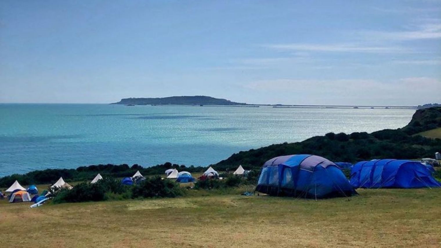 View over the sea from Eweleaze campsite