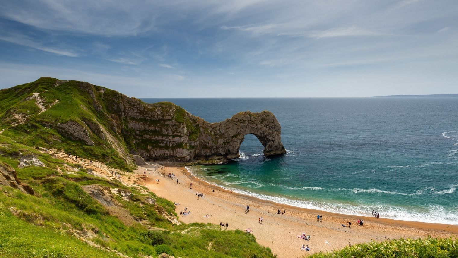 Durdle Door on a summer day
