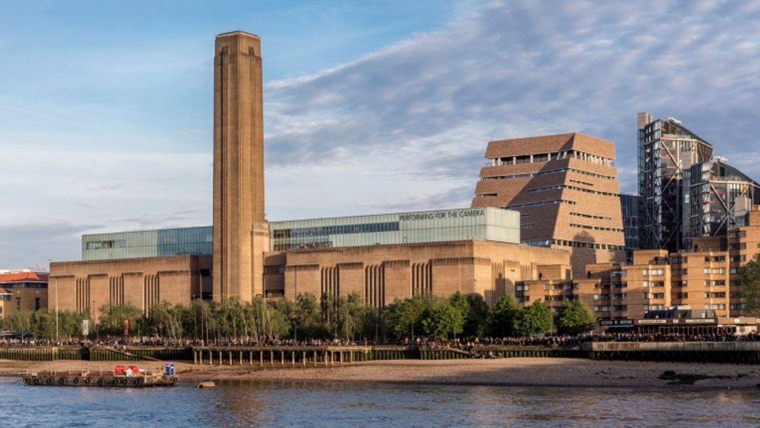 View of the Tate Modern from the north bank of the Thames