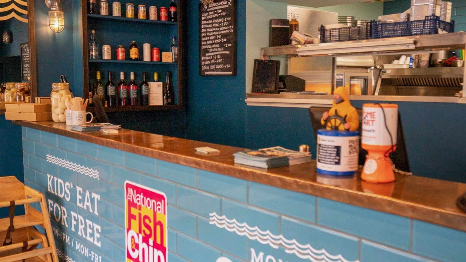 The counter at Fisherman's Kitchen, Portsmouth