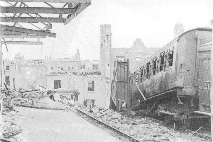 Destruction of the London Necropolis Railway station, 1941