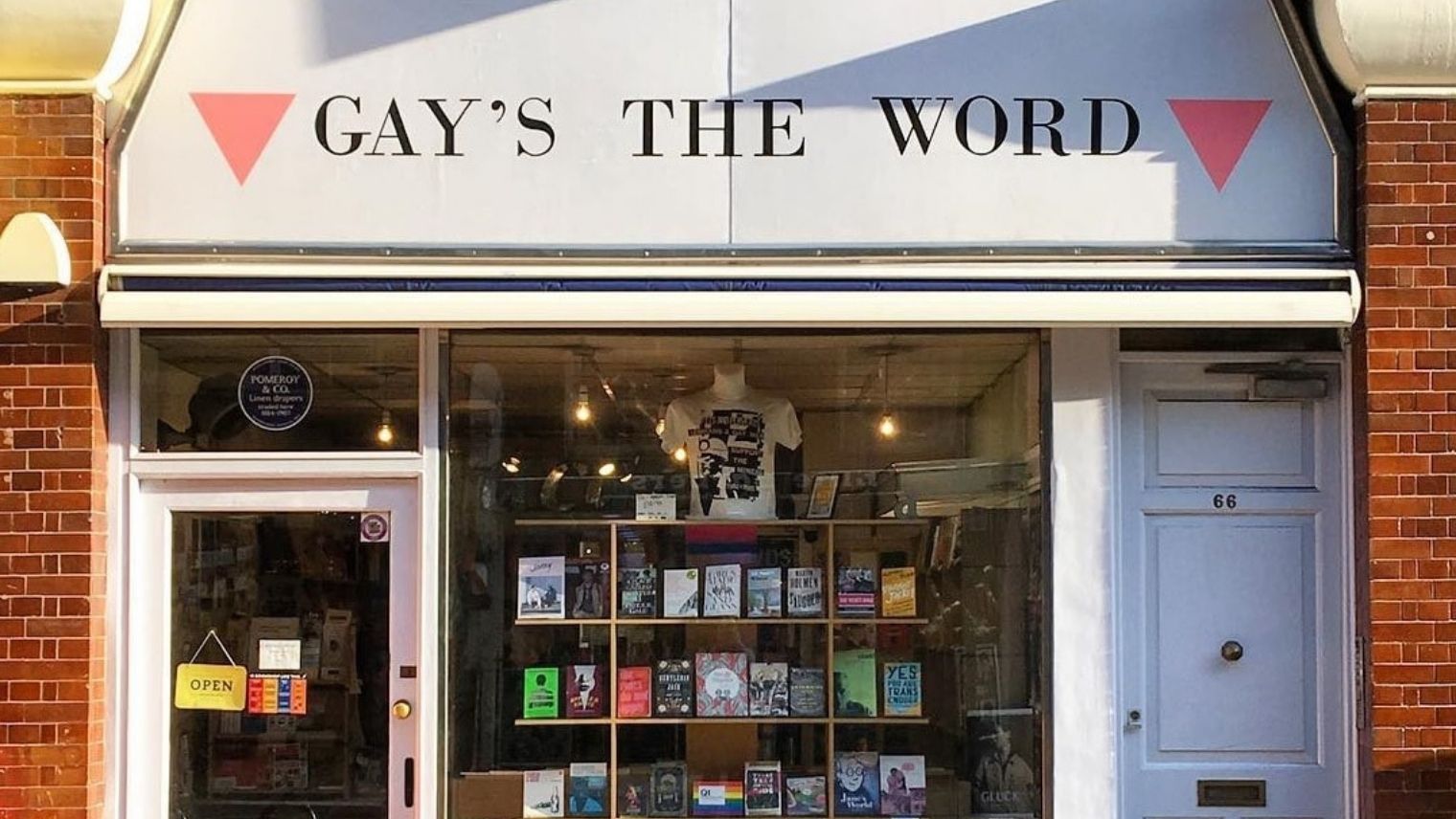 Exterior of Gay's the Word, London