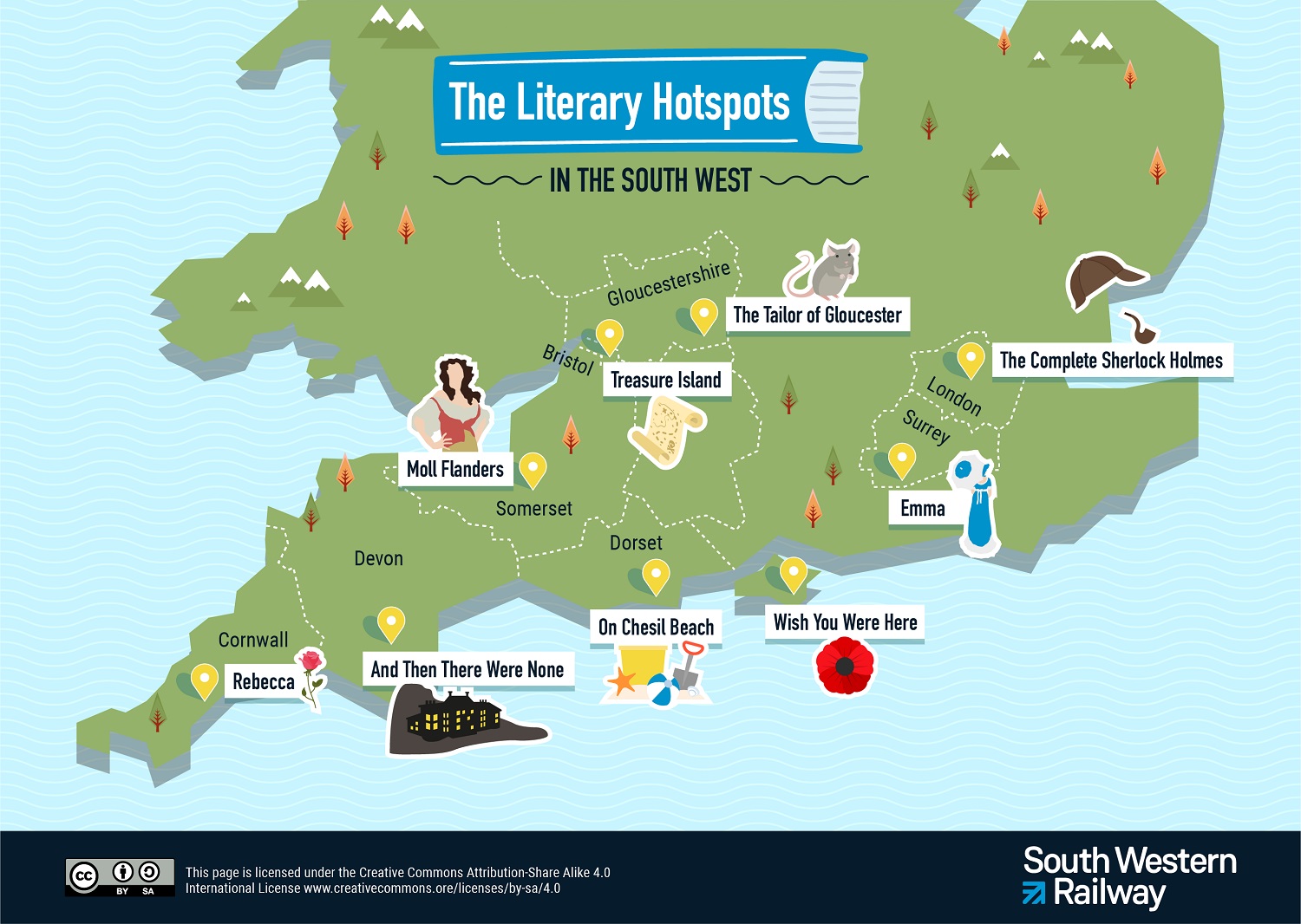 Discover the literary hotspots of the south west with SWR