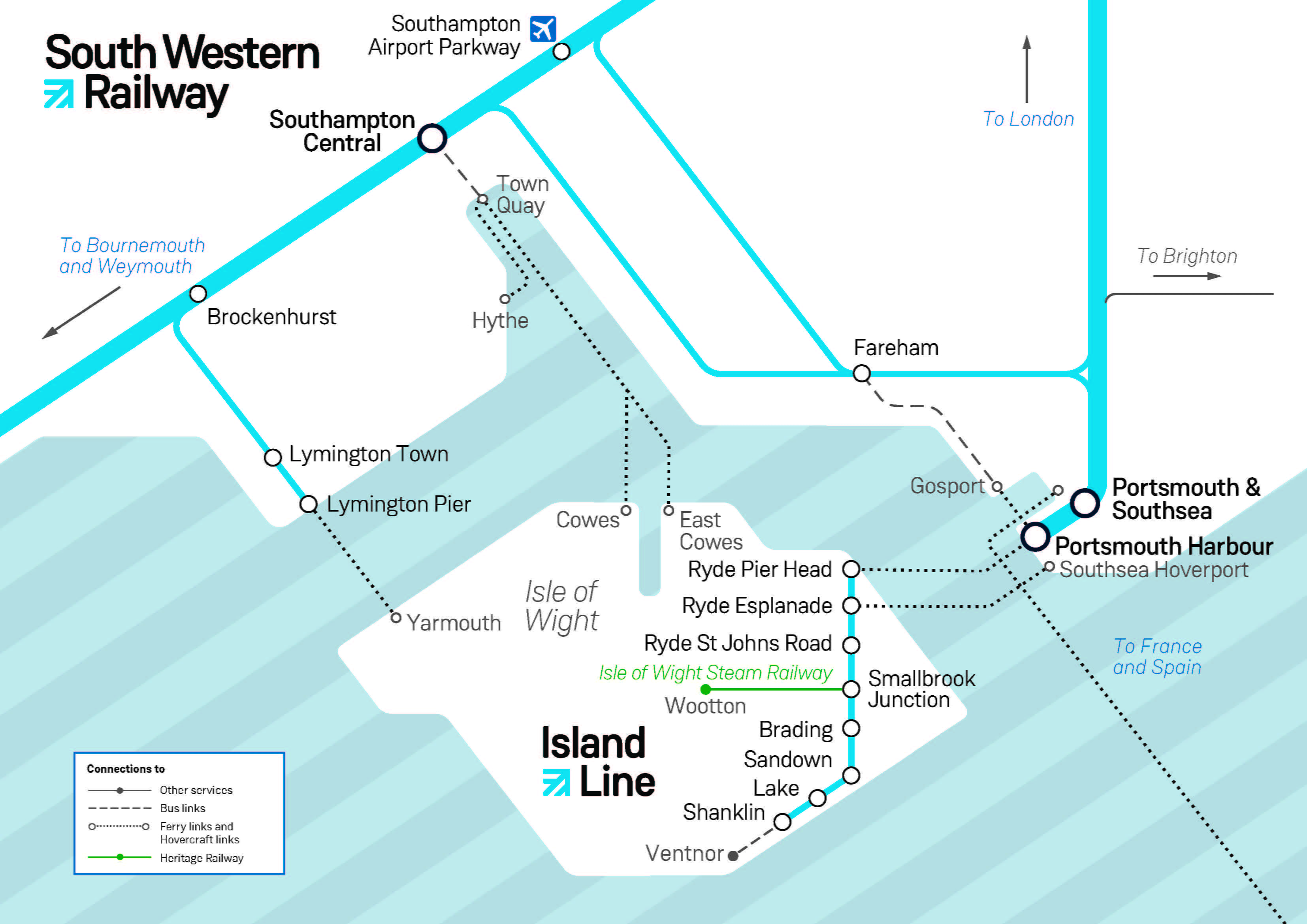Island Line Map