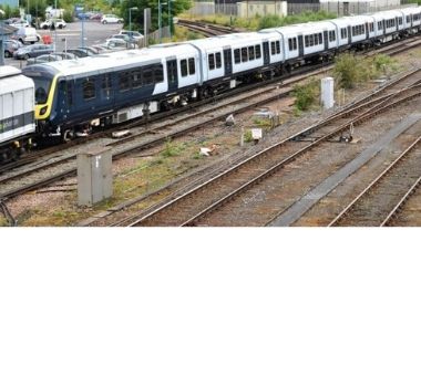 South Western Railways first new 701 train passing through Basingstoke
