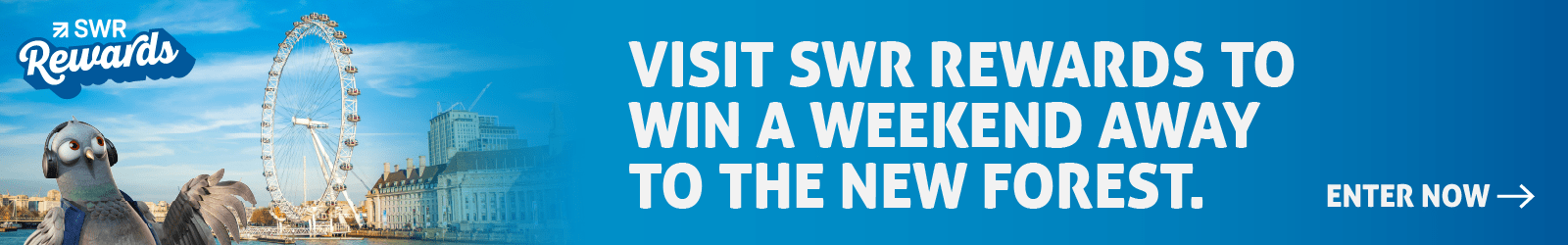 Visit SWR Rewards to win a weekend away to the New Forest