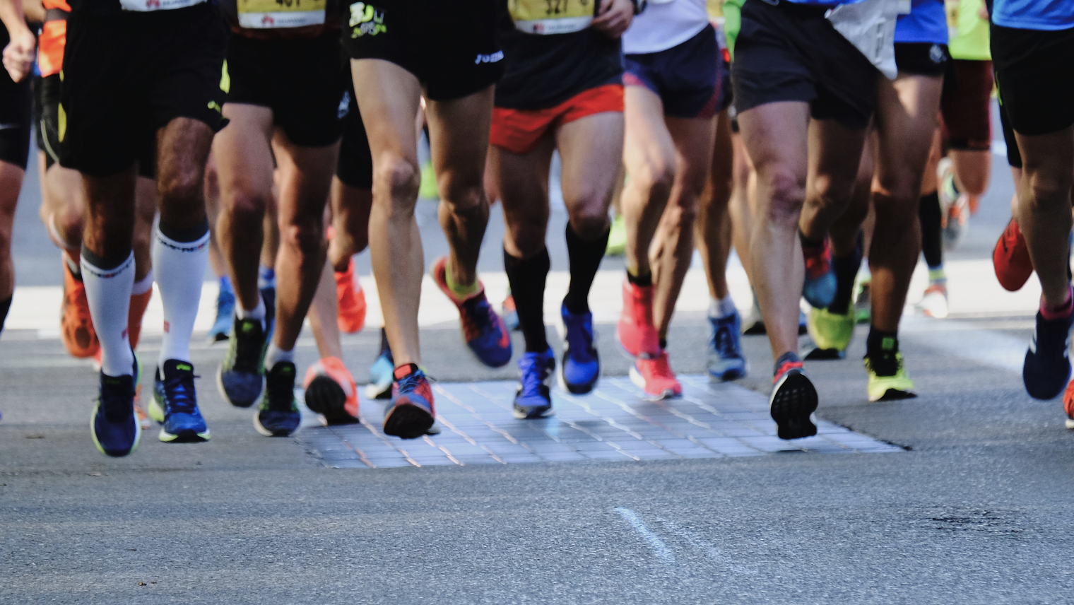 Runners running a race